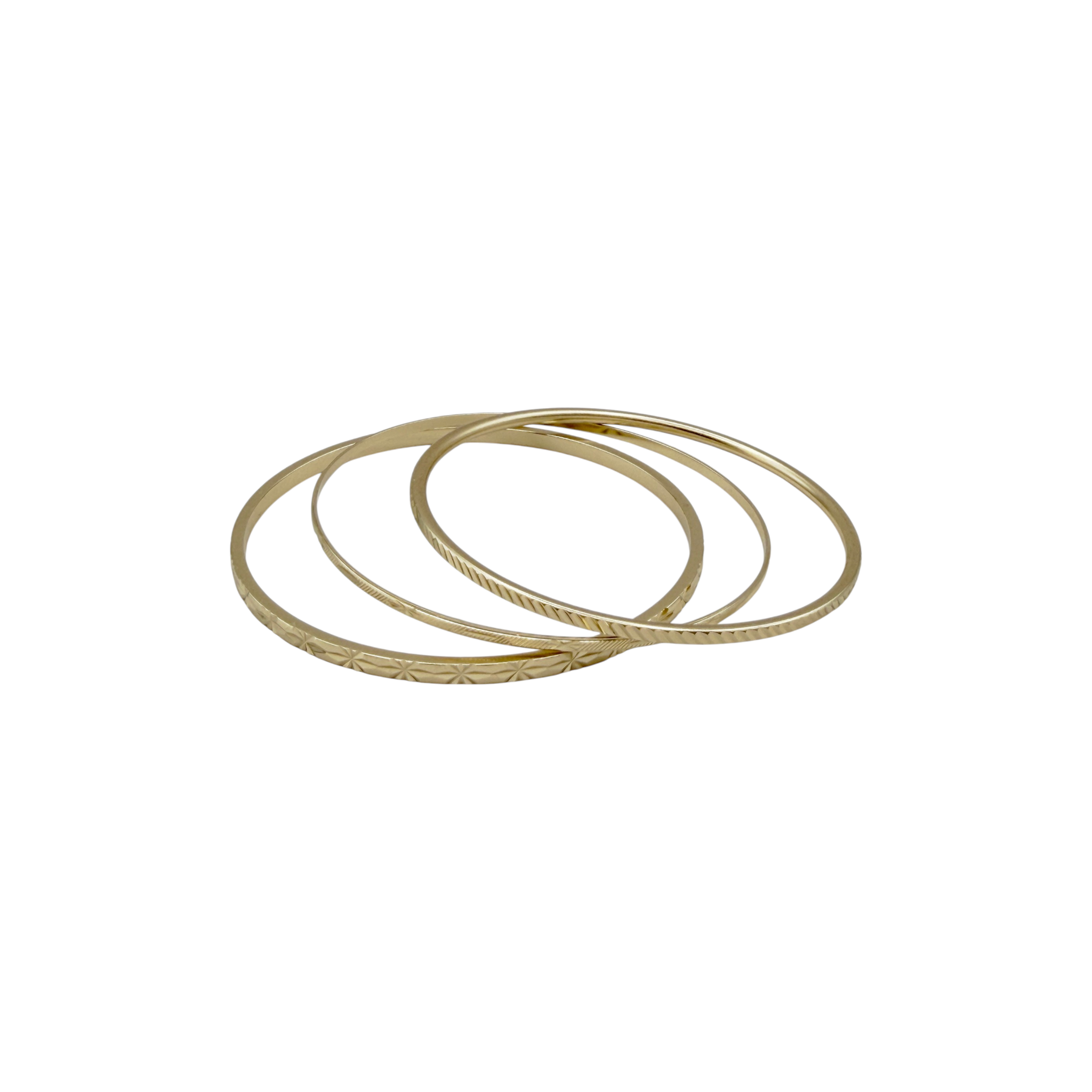 L GEORGE Designs Gold Plated Bangle Bracelet Bunch || Set of 3 L George Designs