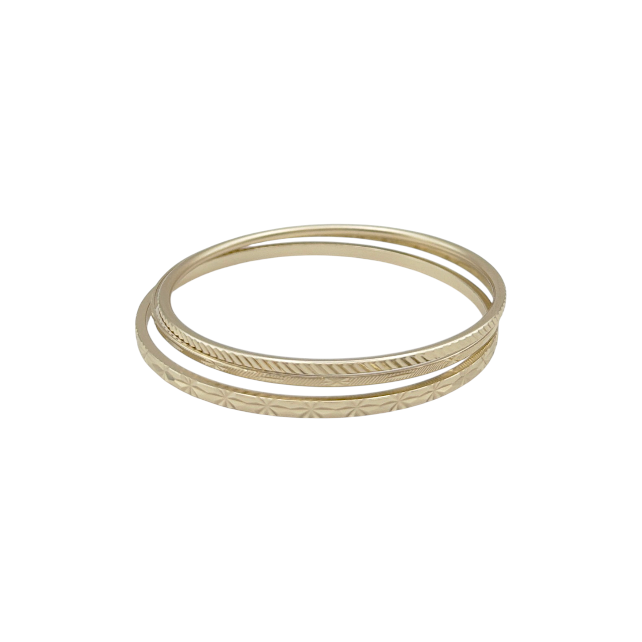 L GEORGE Designs Gold Plated Bangle Bracelet Bunch || Set of 3 L George Designs