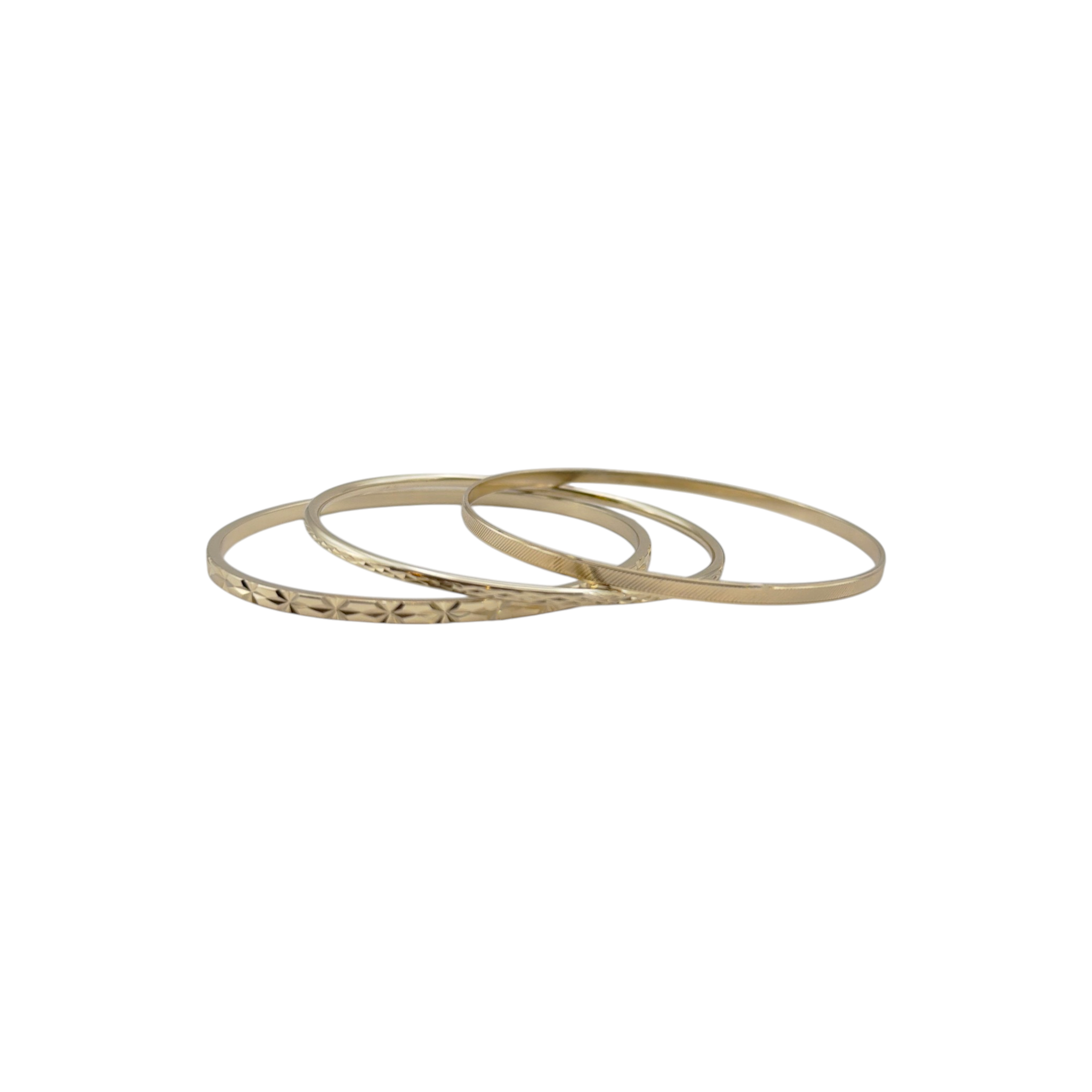 L GEORGE Designs Gold Plated Bangle Bracelet Bunch Set of 3 L George Designs