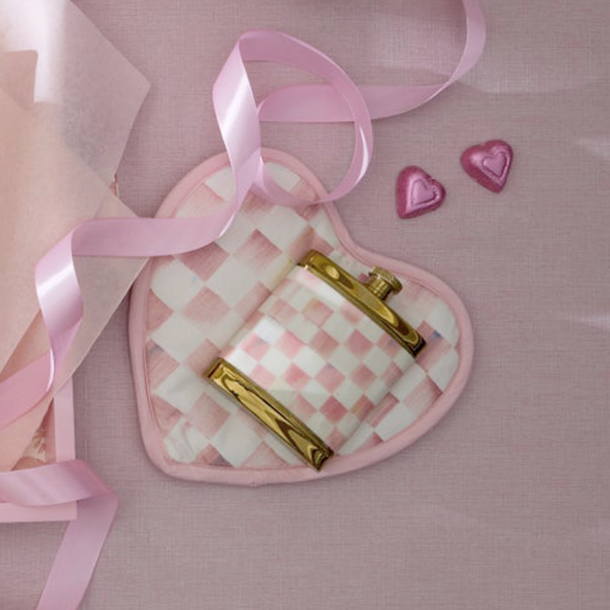 MACKENZIE-CHILDS Rosy Check 3260 Flask Mackenzie-Childs