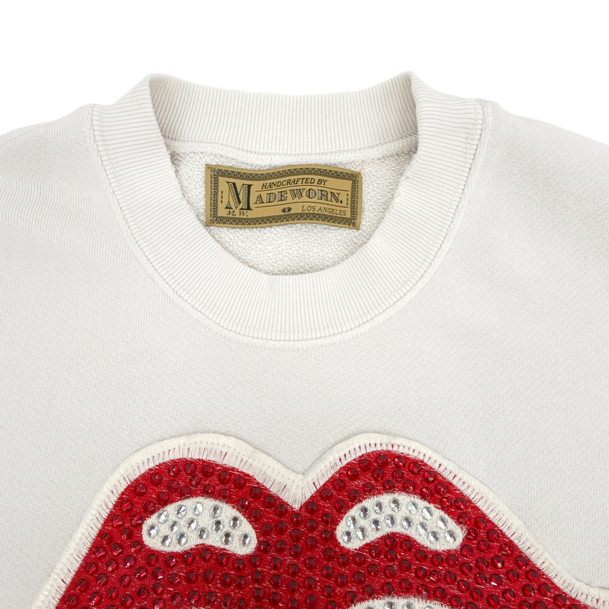 MADEWORN Rolling Stones Crystal Patch Classic Crew Sweatshirt XS Madeworn