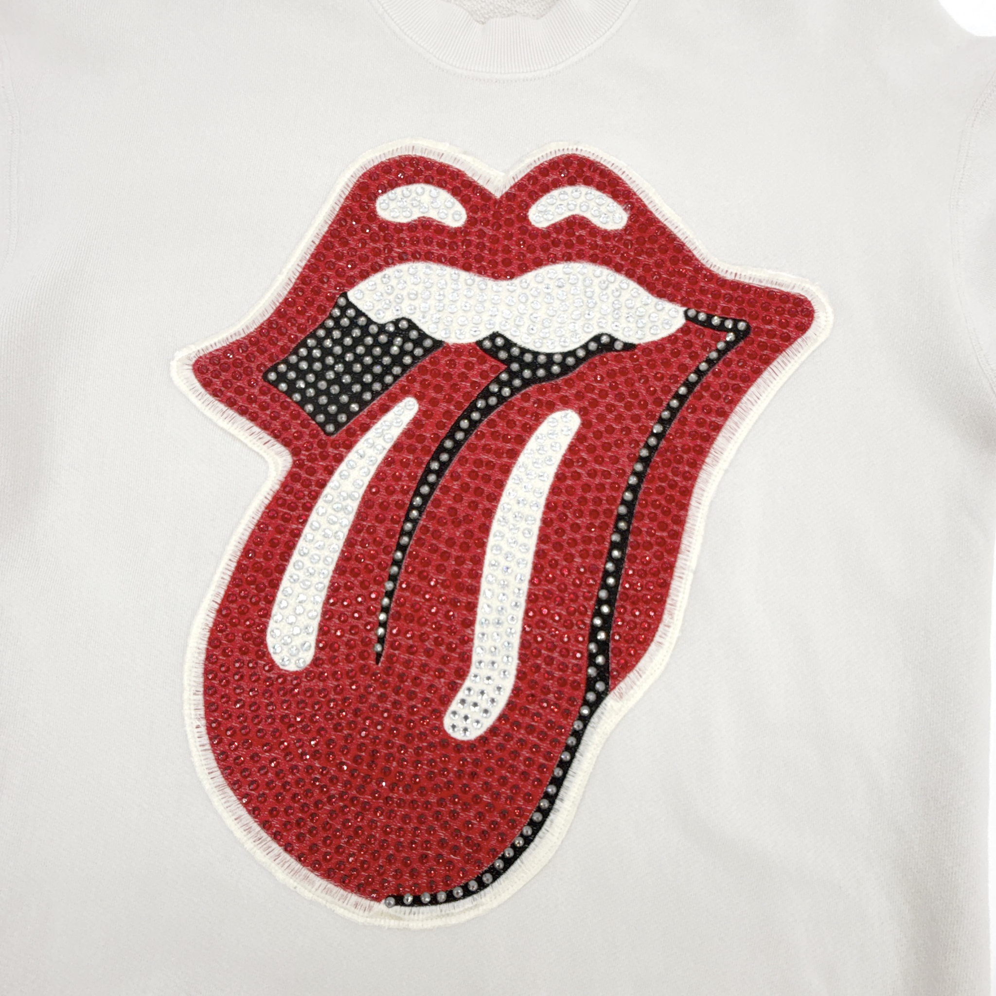 MADEWORN Rolling Stones Crystal Patch Classic Crew Sweatshirt XS Madeworn