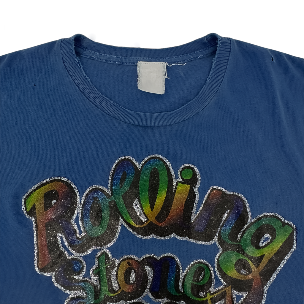 MADEWORN Rolling Stones Summer '78 Glitter Crew Tee in XS Madeworn