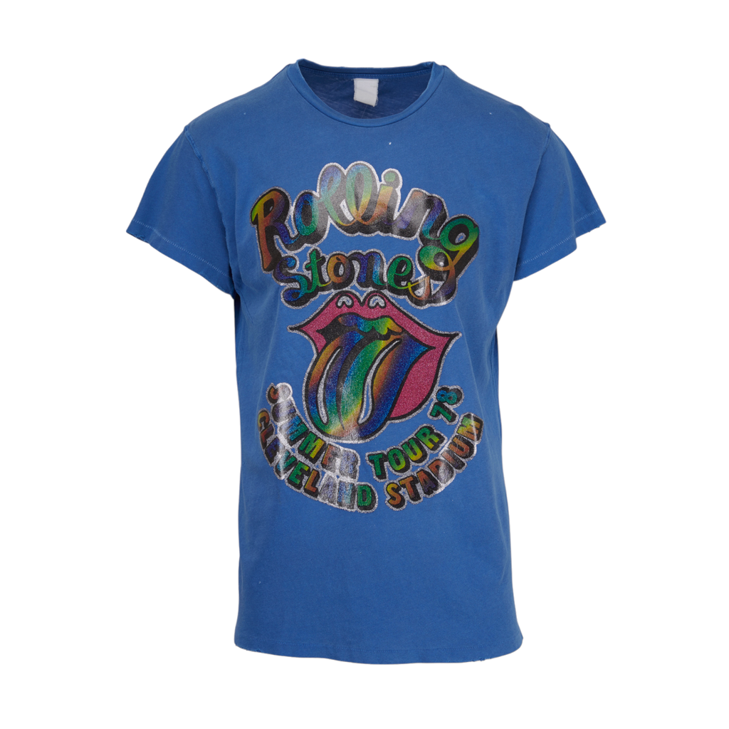 MADEWORN Rolling Stones Summer '78 Glitter Crew Tee in XS Madeworn