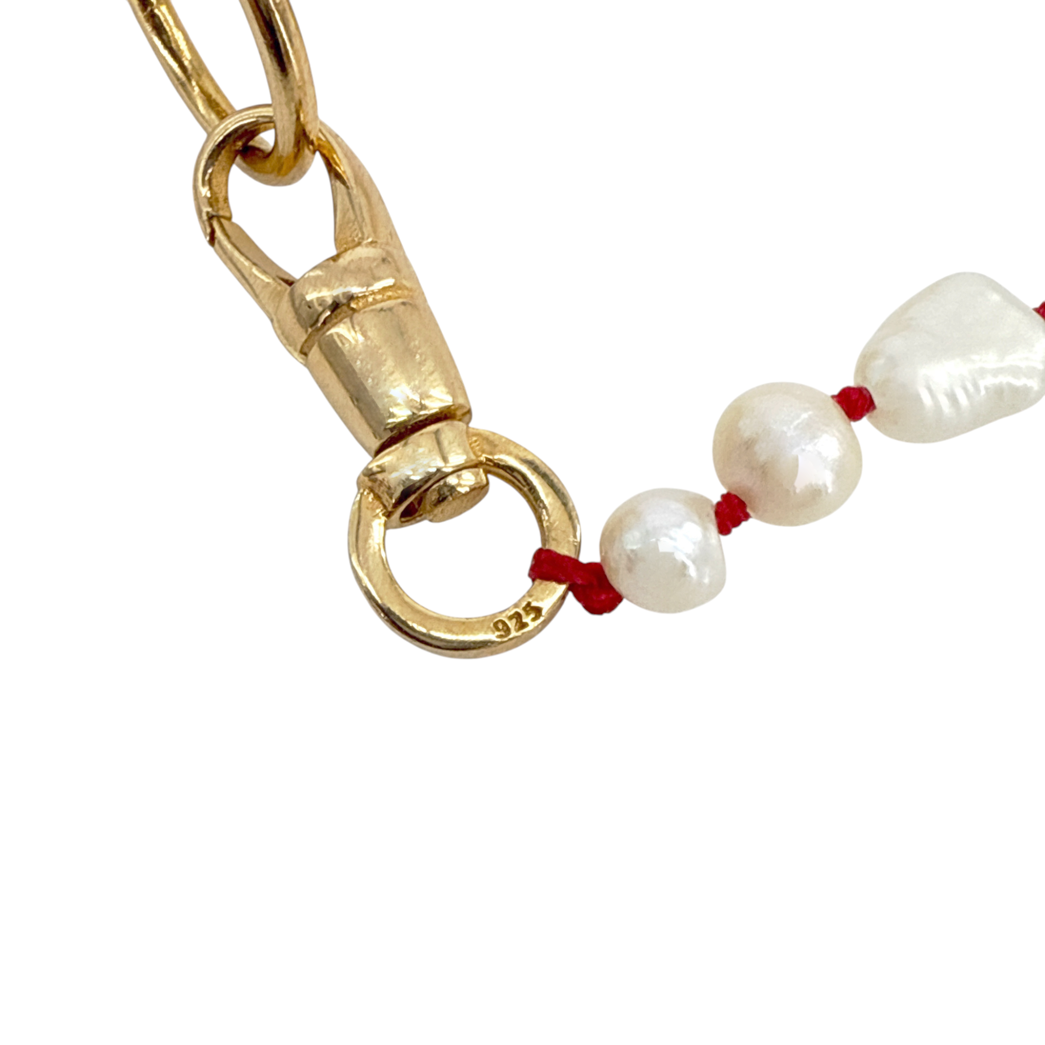 MAISON IREM Big Heart Necklace Pearl & Gold Maison Irem