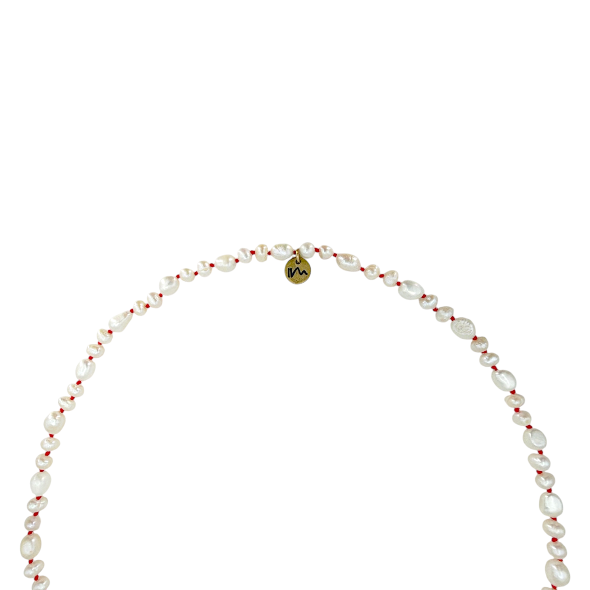 MAISON IREM Big Heart Necklace Pearl & Gold Maison Irem