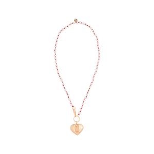 MAISON IREM Big Heart Necklace Pearl & Gold