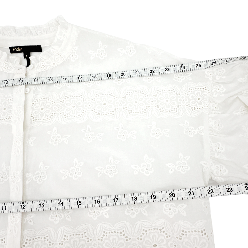 MAJE Ceanna Embroidered Cotton Shirt 1 | S Maje