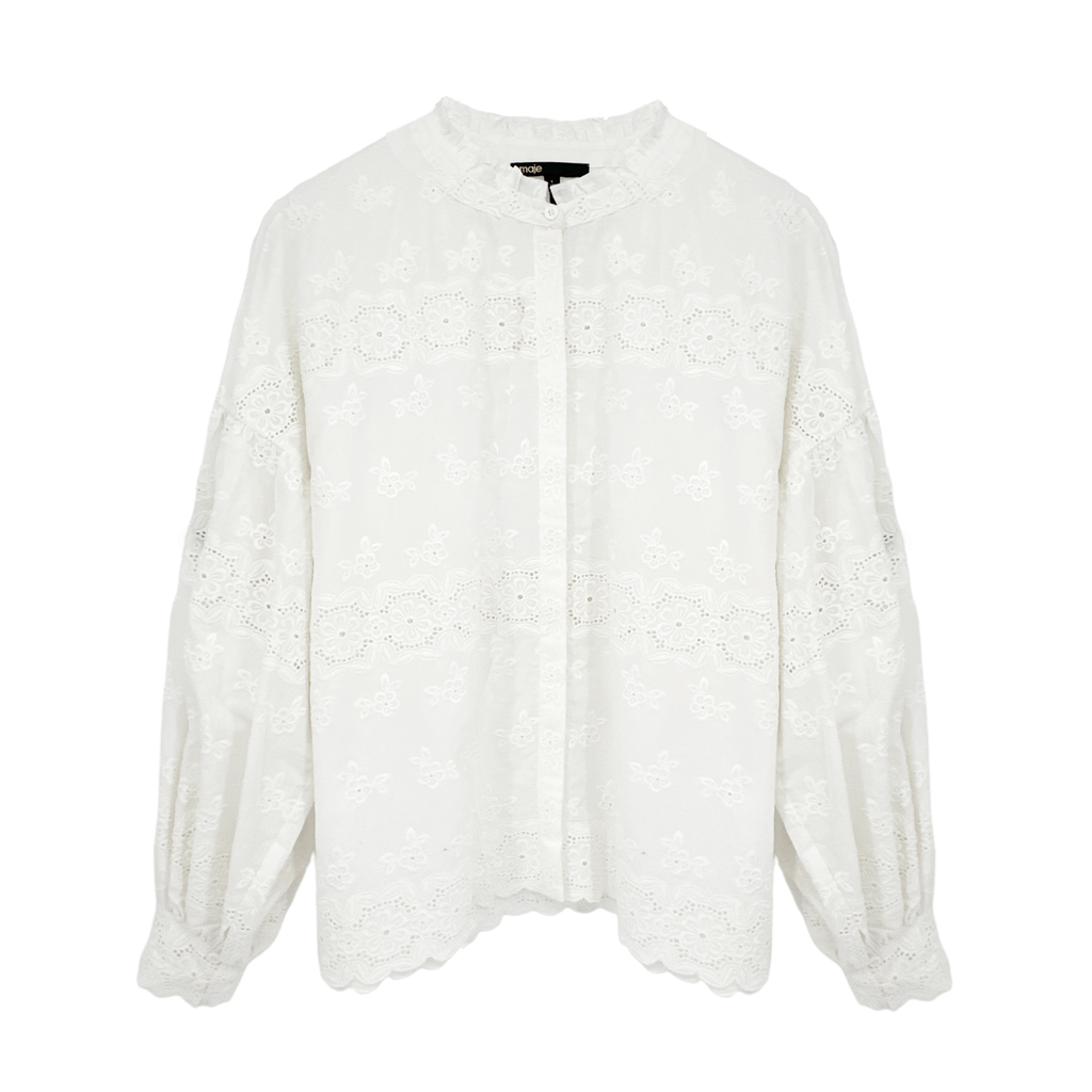 MAJE Ceanna Embroidered Cotton Shirt 1 | S Maje
