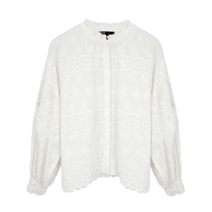 MAJE Ceanna Embroidered Cotton Shirt 1 | S