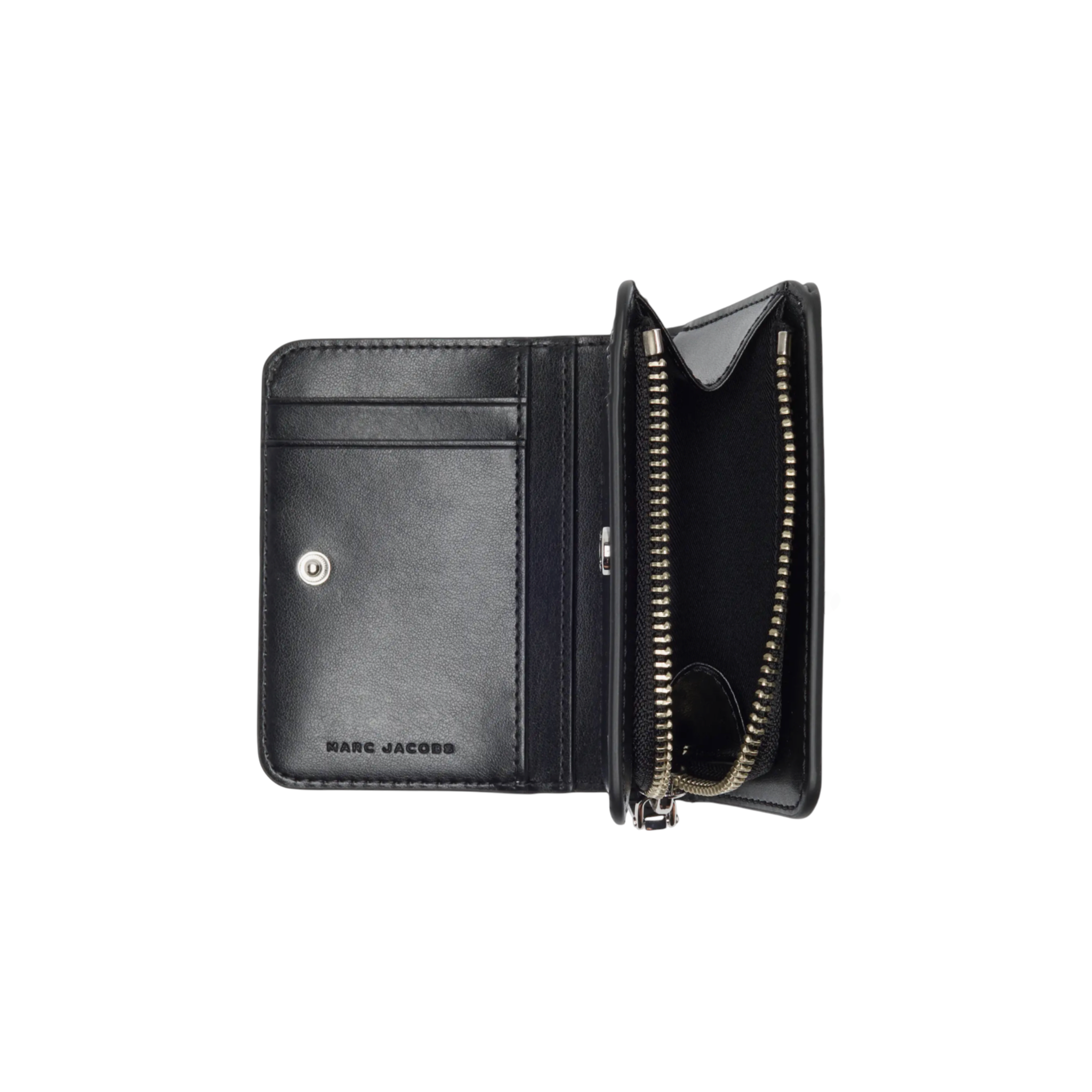 MARC JACOBS Mini Glitter Compact Wallet in Silver Marc Jacobs