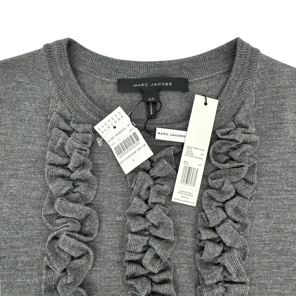 MARC JACOBS Ruffle Merino Wool Sweater S Marc Jacobs
