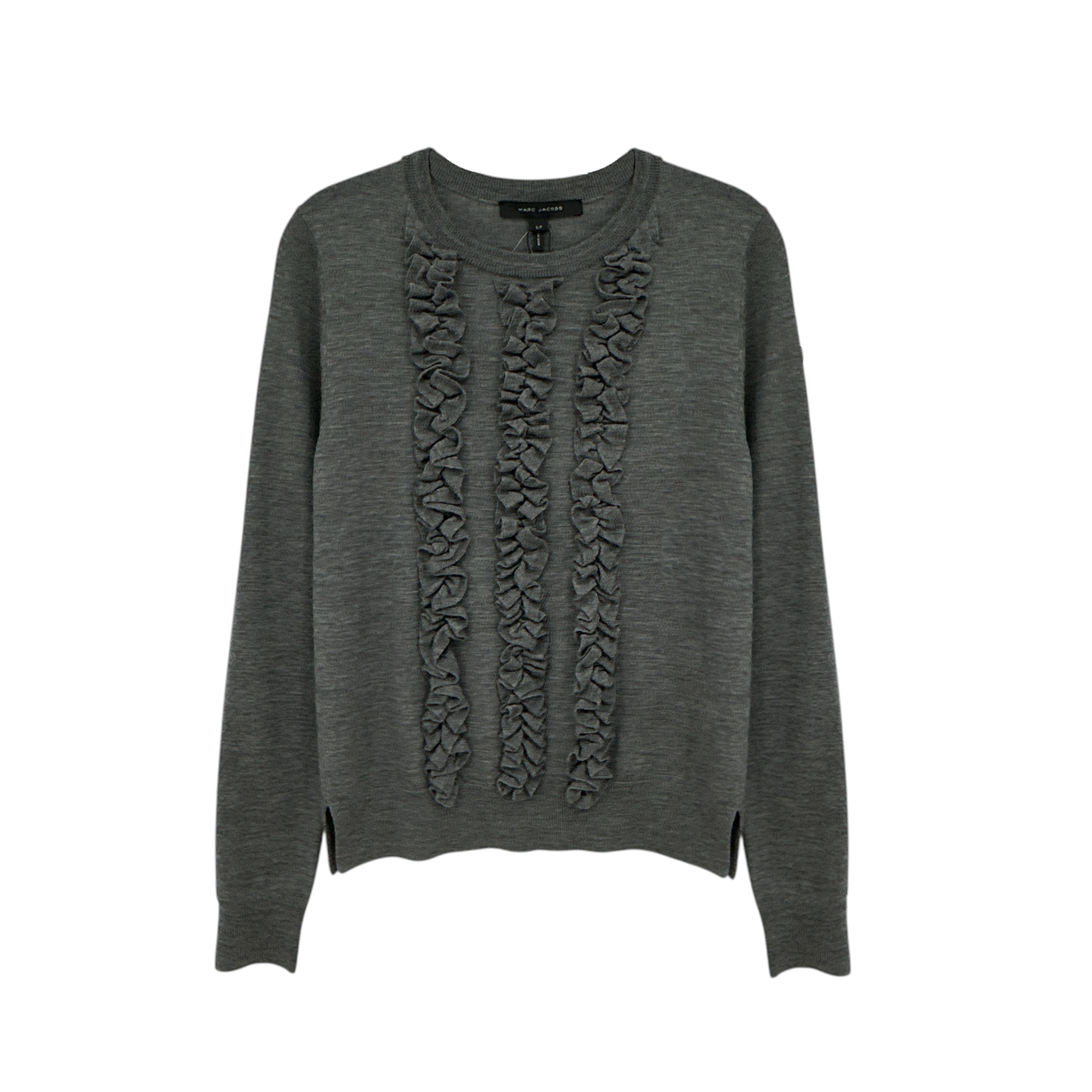 MARC JACOBS Ruffle Merino Wool Sweater S Marc Jacobs