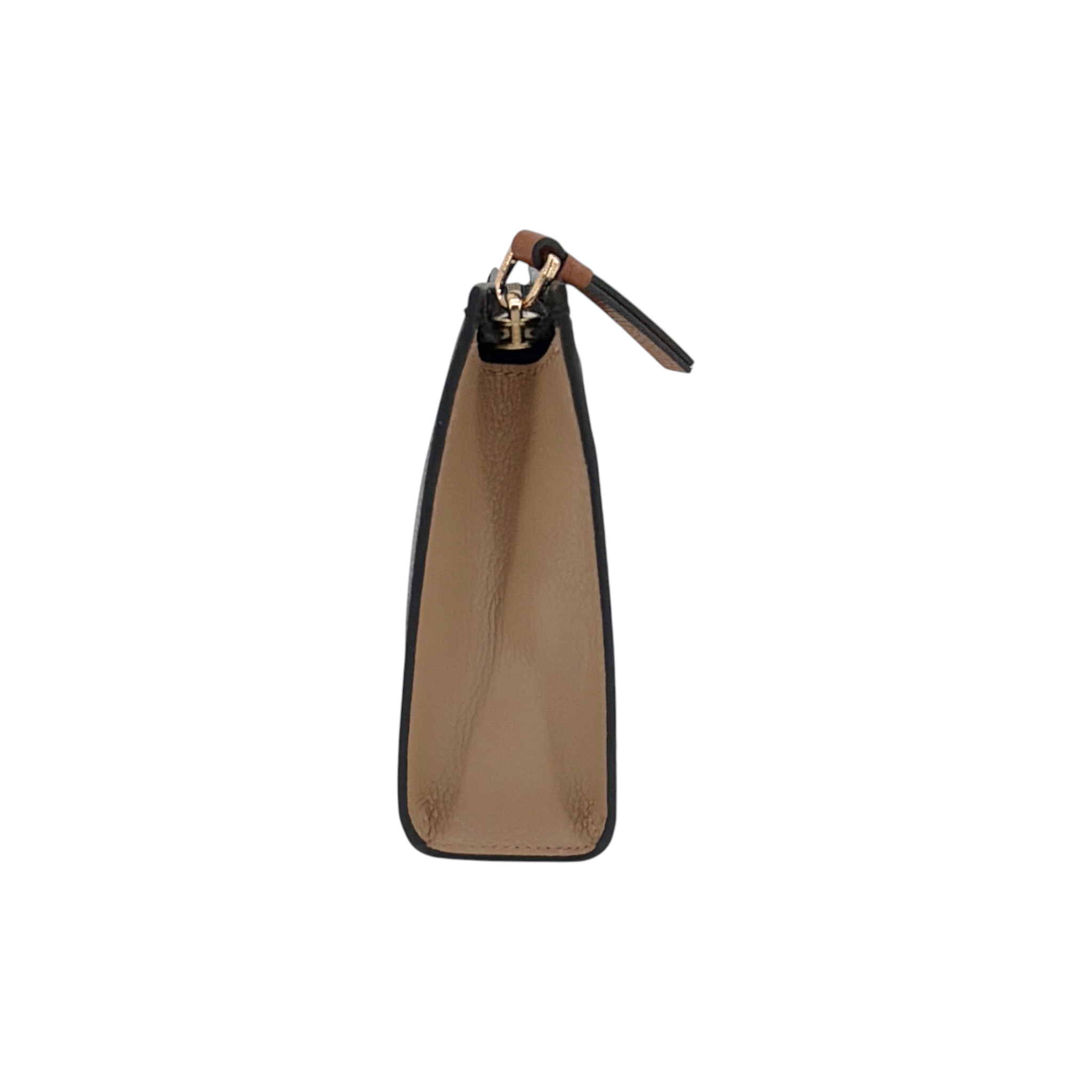 MARC JACOBS The Grind Leather Cosmetic Pouch in Smoked Almond Multi Marc Jacobs