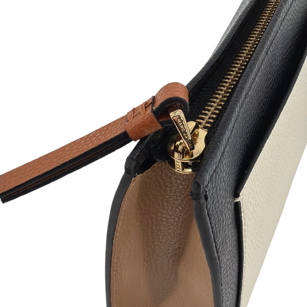 MARC JACOBS The Grind Leather Cosmetic Pouch in Smoked Almond Multi Marc Jacobs