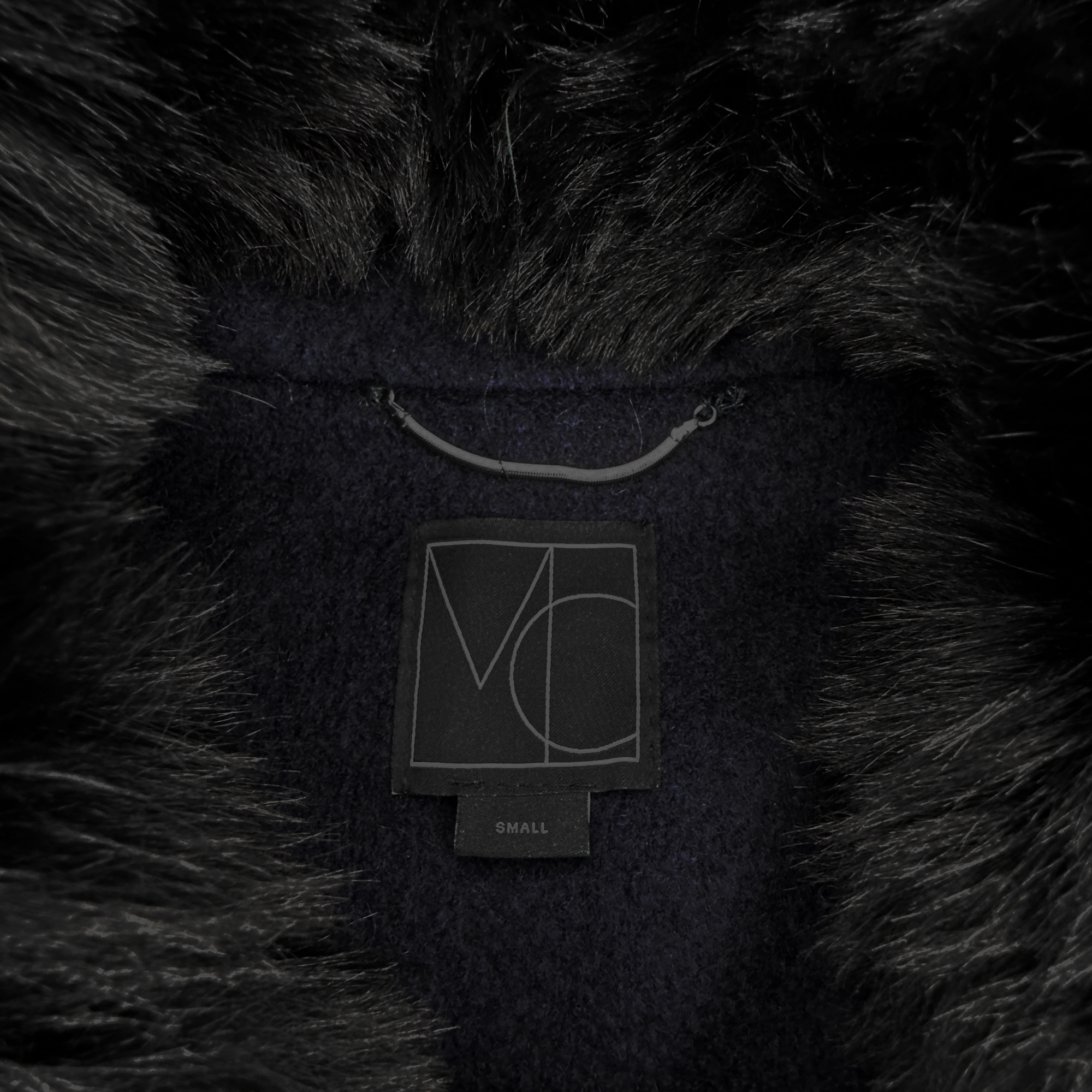 MERCER COLLECTIVE Georgia Faux Fur Collar Double-Breasted Peacoat S Mercer Collective