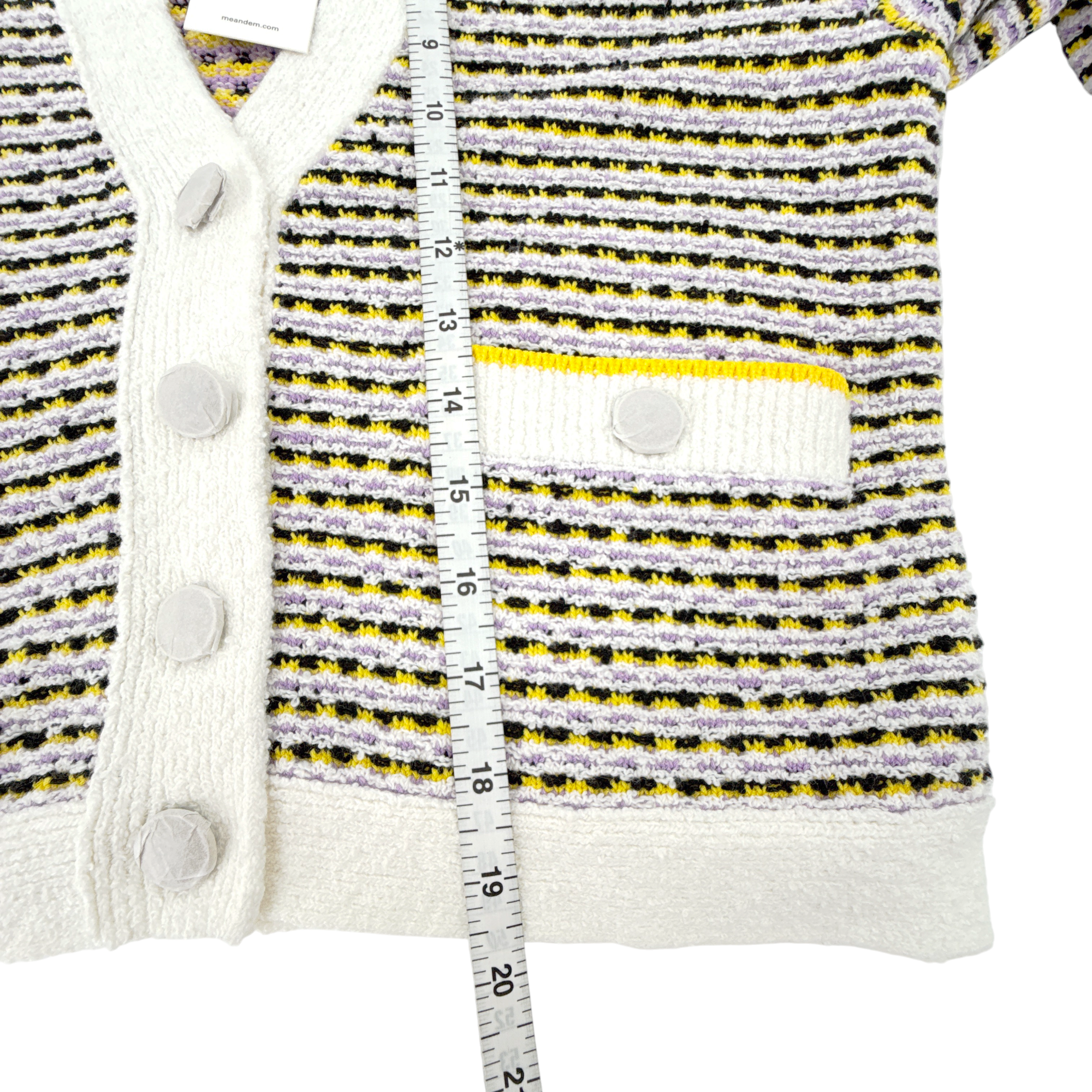 ME+EM Summer Jacquard 3/4 Sleeve Jacket in Cream Multi S ME+EM