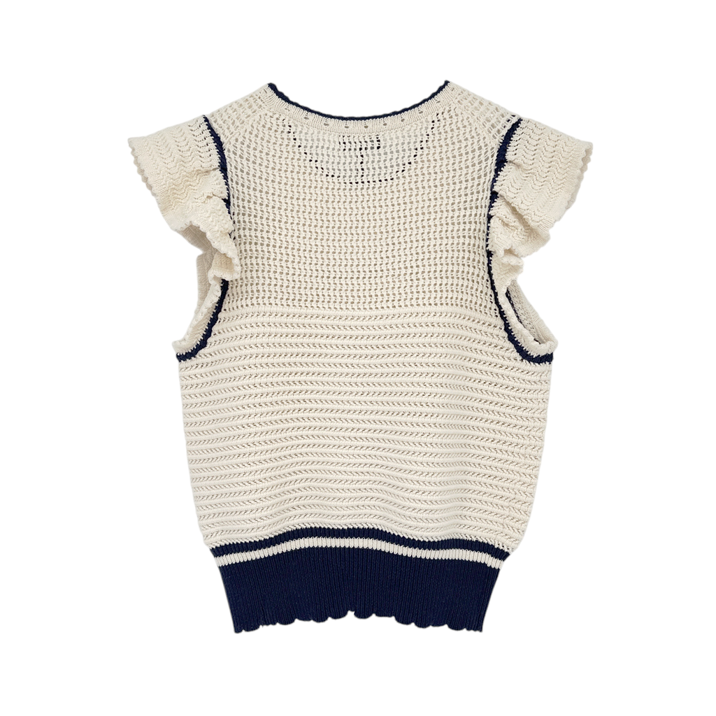 ME+EM Sweater Vest with Ruffles M ME+EM