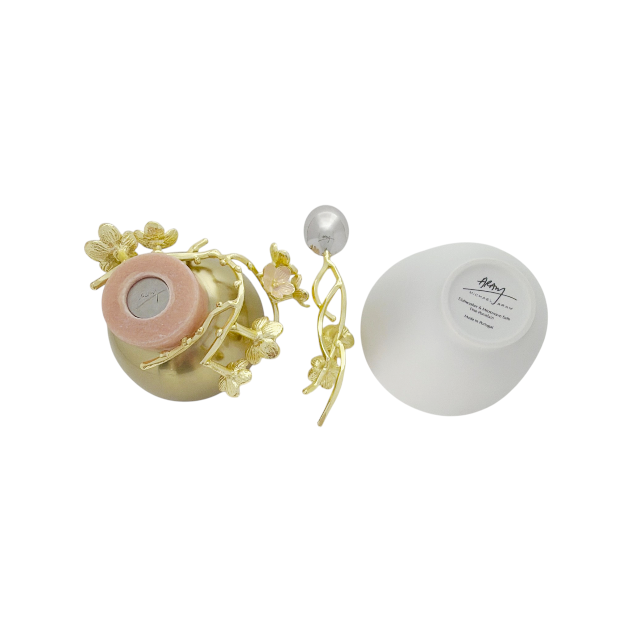 MICHAEL ARAM Cherry Blossom Porcelain Small Bowl with Spoon Michael Aram