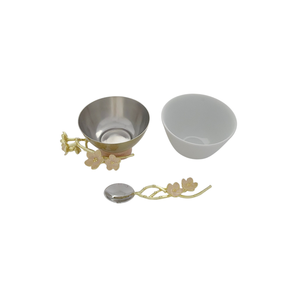 MICHAEL ARAM Cherry Blossom Porcelain Small Bowl with Spoon Michael Aram