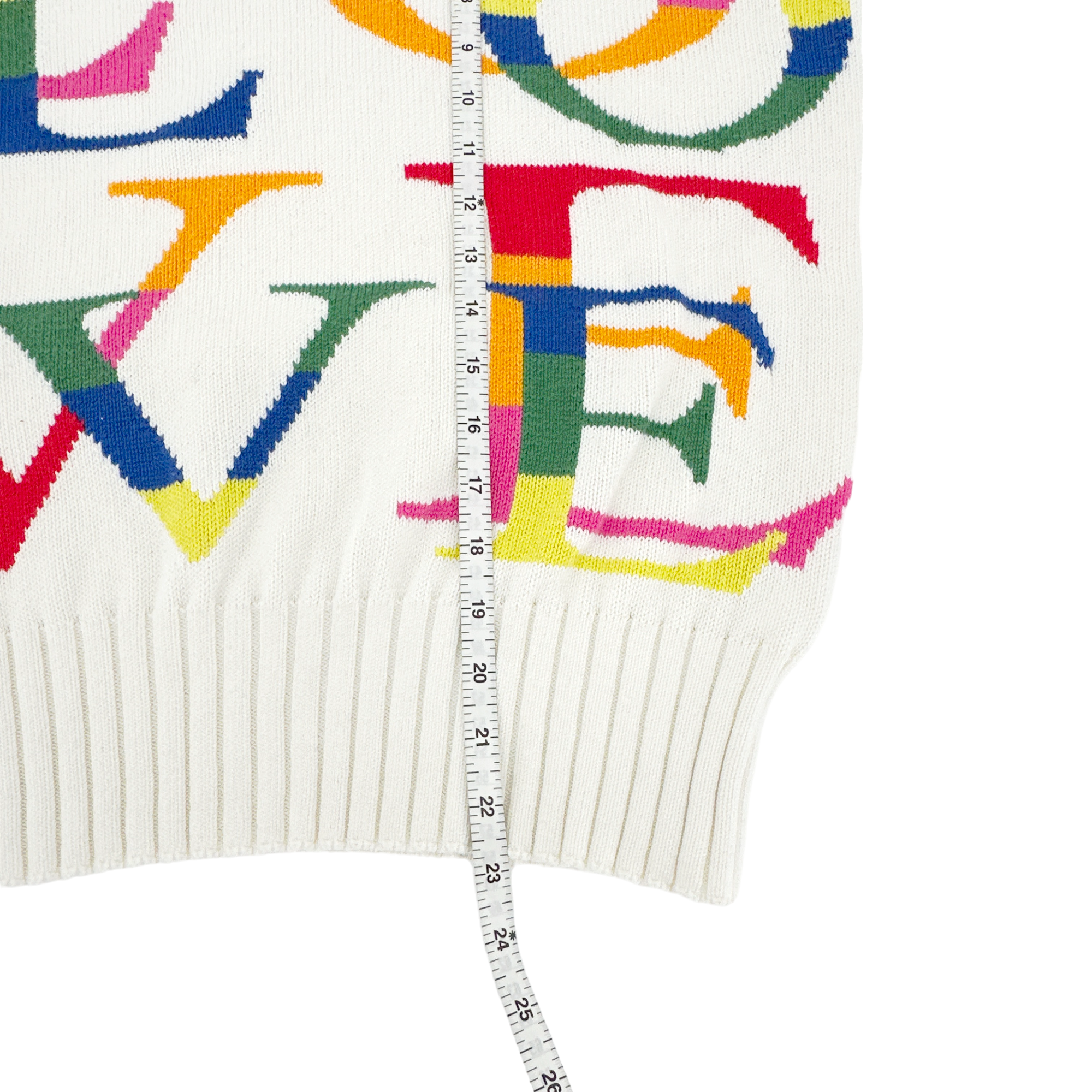 MINNIE ROSE Multi Color LOVE Crew Neck Sweater S Minnie Rose