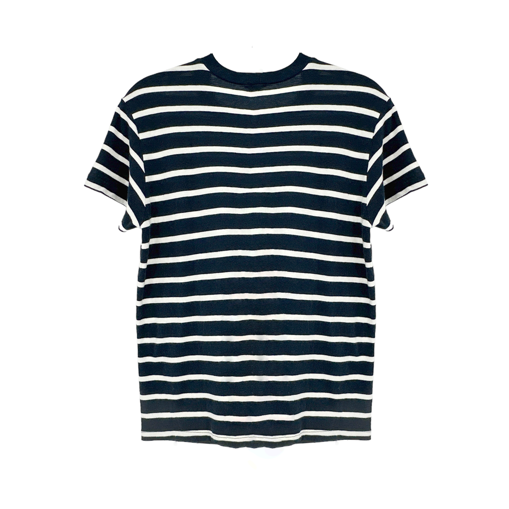 MONROW Stripe Tee in Navy & Cream XS Monrow