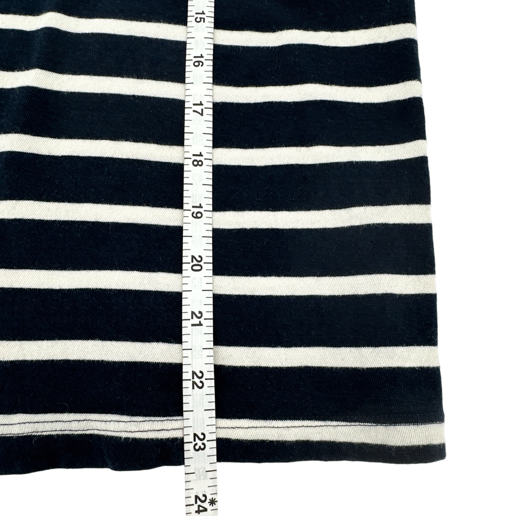 MONROW Stripe Tee in Navy & Cream XS Monrow