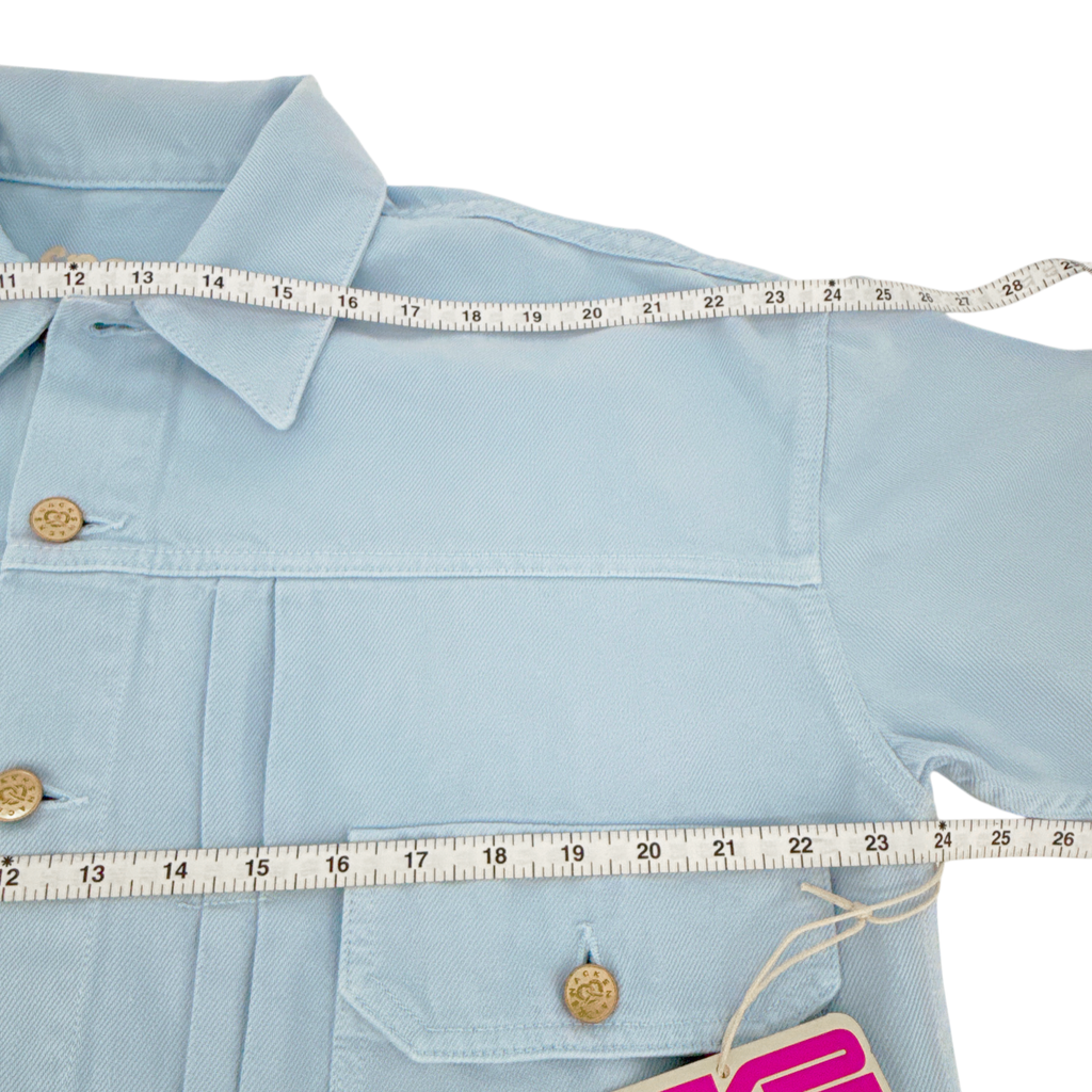 MOTHER Denim SNACKS! The Big Bite Jacket in Blue Barrymore XS Mother