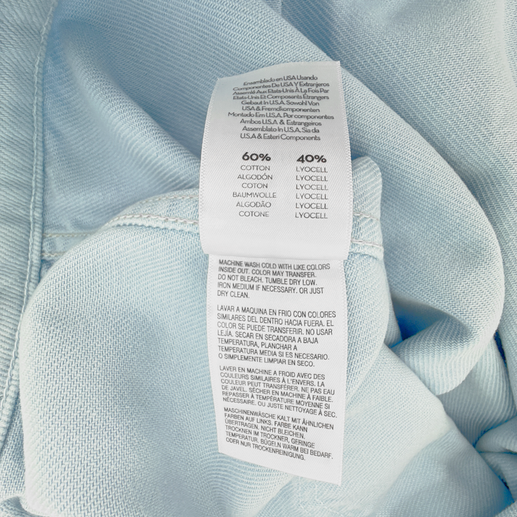 MOTHER Denim SNACKS! The Big Bite Jacket in Blue Barrymore XS Mother