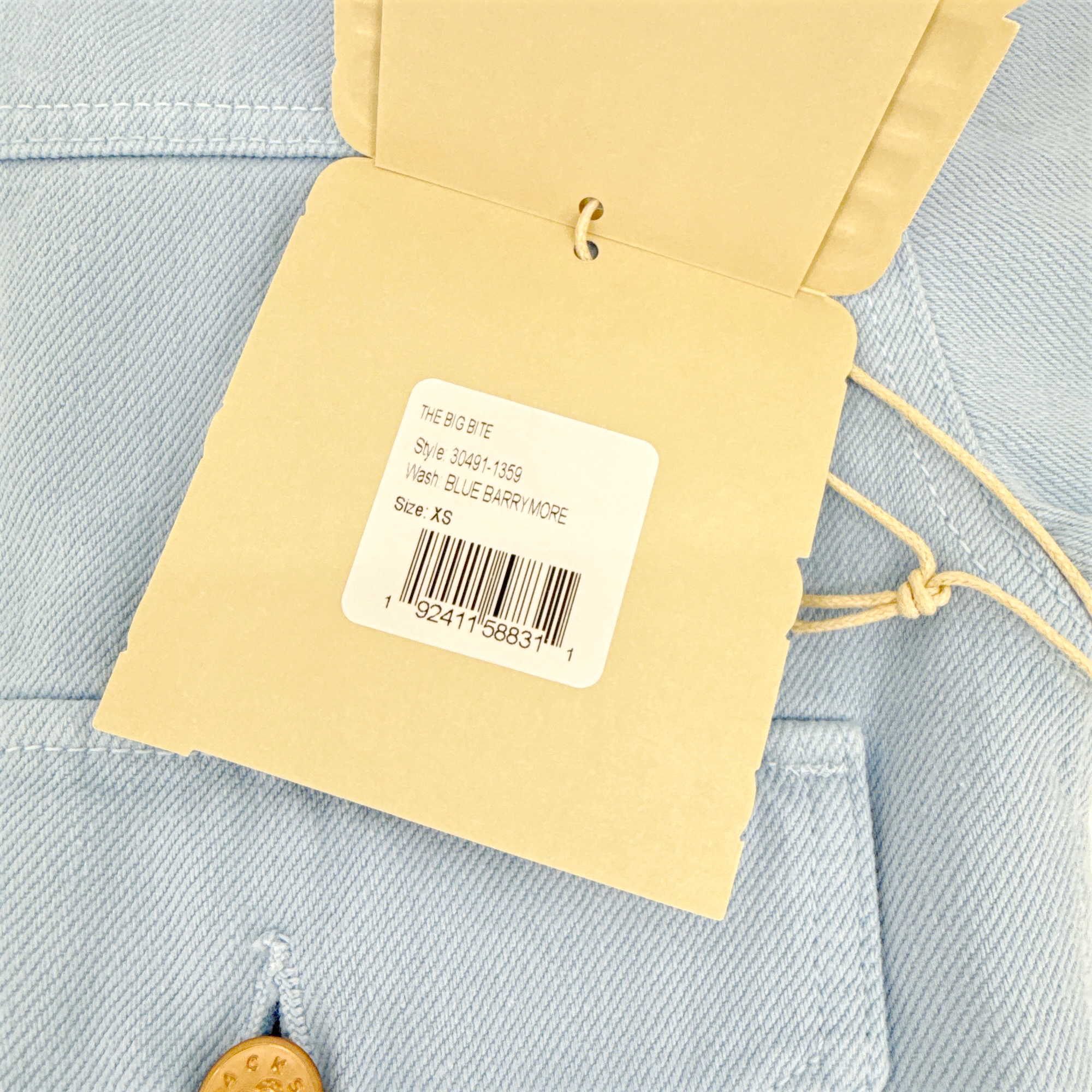 MOTHER Denim SNACKS! The Big Bite Jacket in Blue Barrymore XS Mother