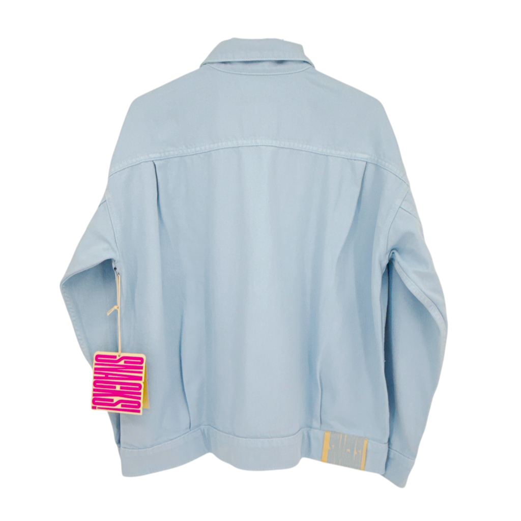 MOTHER Denim SNACKS! The Big Bite Jacket in Blue Barrymore XS Mother