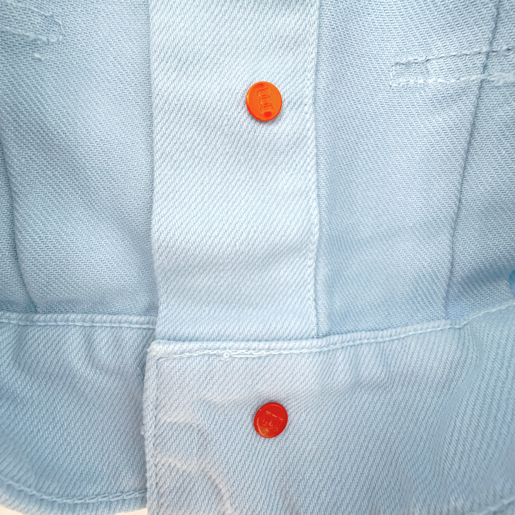 MOTHER Denim SNACKS! The Big Bite Jacket in Blue Barrymore XS Mother