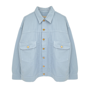 MOTHER Denim SNACKS! The Big Bite Jacket in Blue Barrymore XS