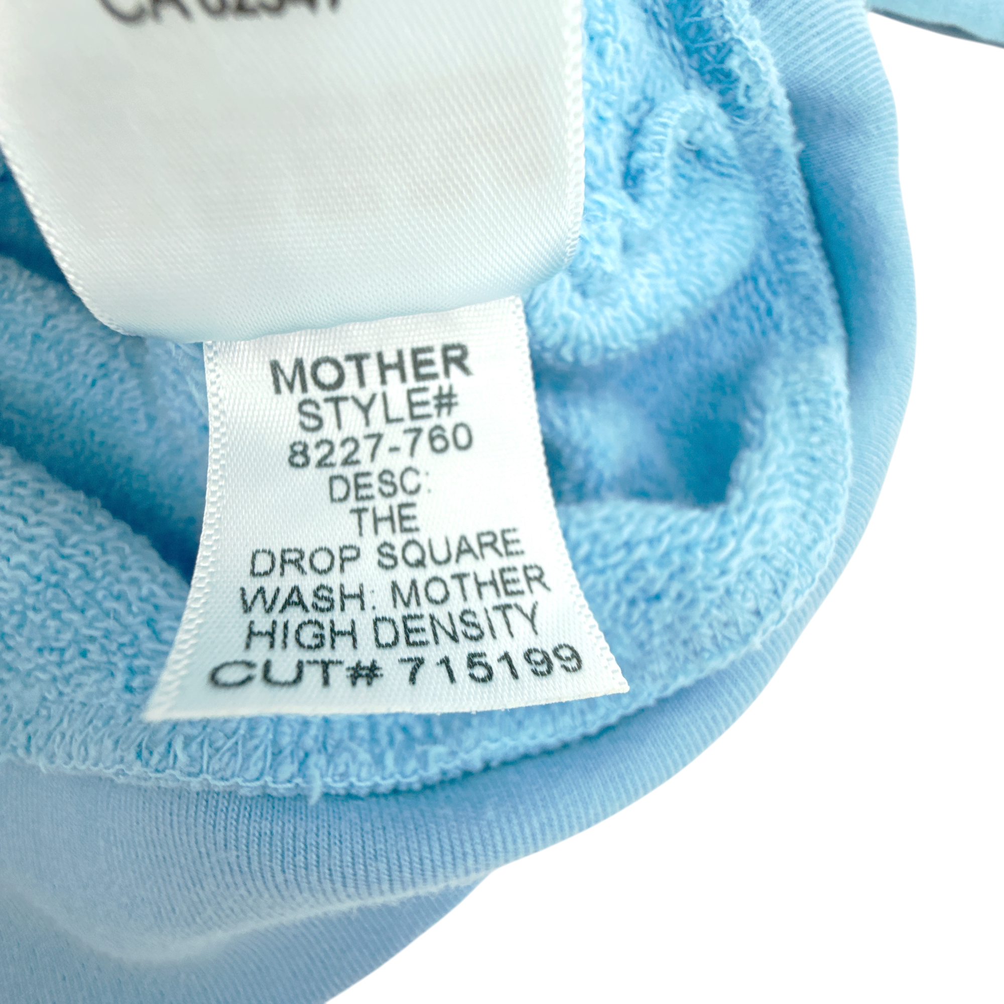MOTHER The Drop Square Logo Cotton Sweatshirt in Mother High Density XS Mother