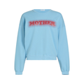 MOTHER The Drop Square Logo Cotton Sweatshirt in Mother High Density XS Mother