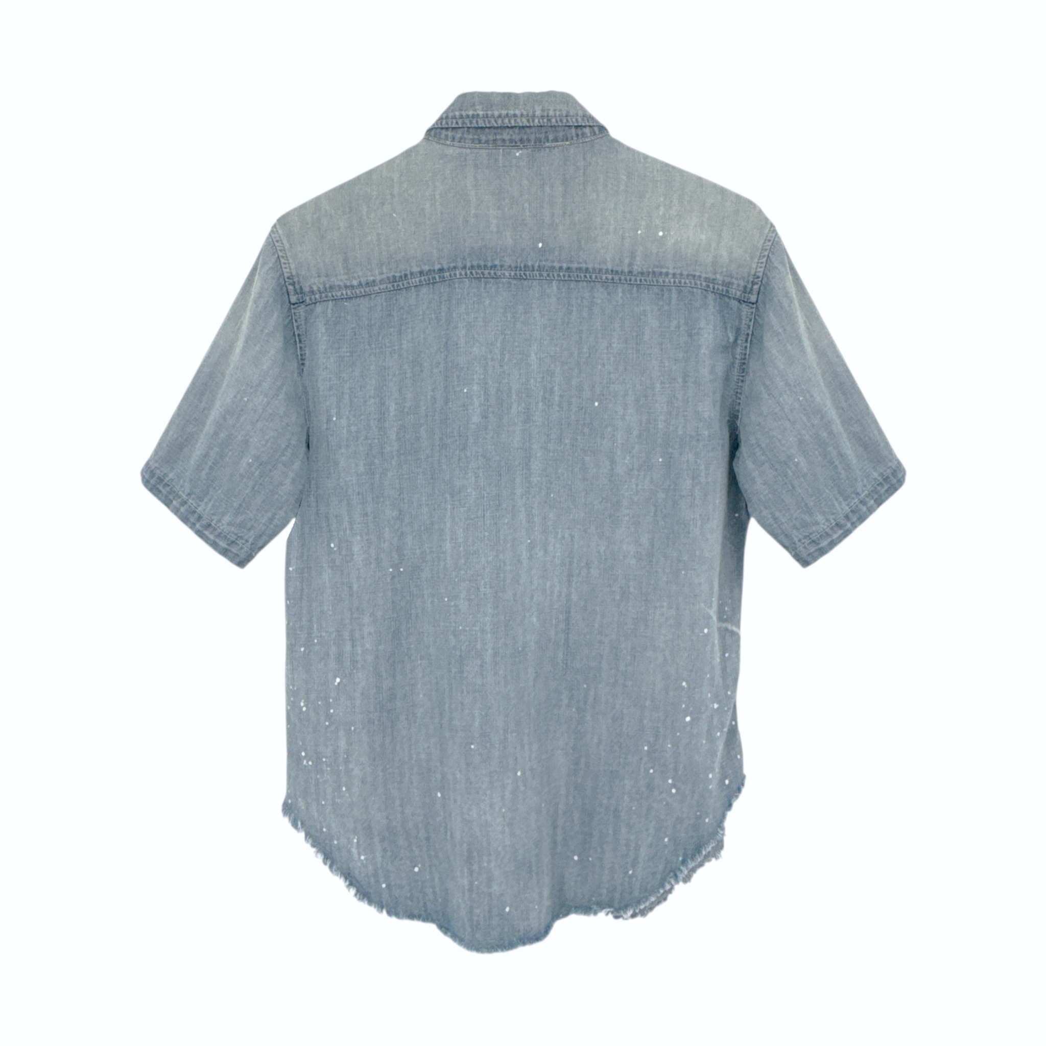 MOTHER Short Sleeve Frenchie Frayed Hem in Fixed S Mother