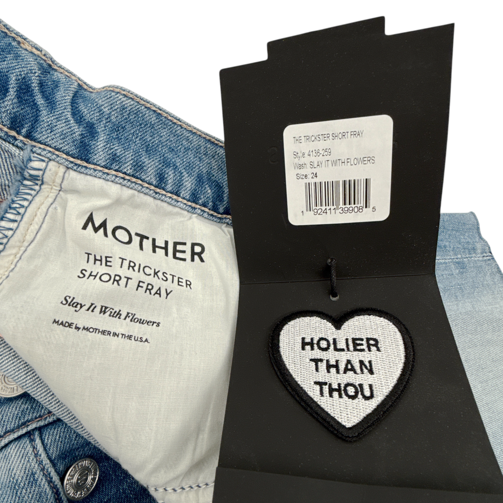MOTHER The Trickster Short Fray Shorts in Slay It With Flowers 24|XS Mother