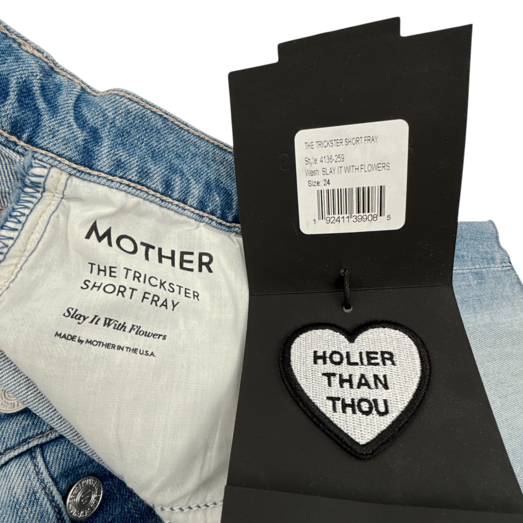 MOTHER The Trickster Short Fray Shorts in Slay It With Flowers 24|XS Mother