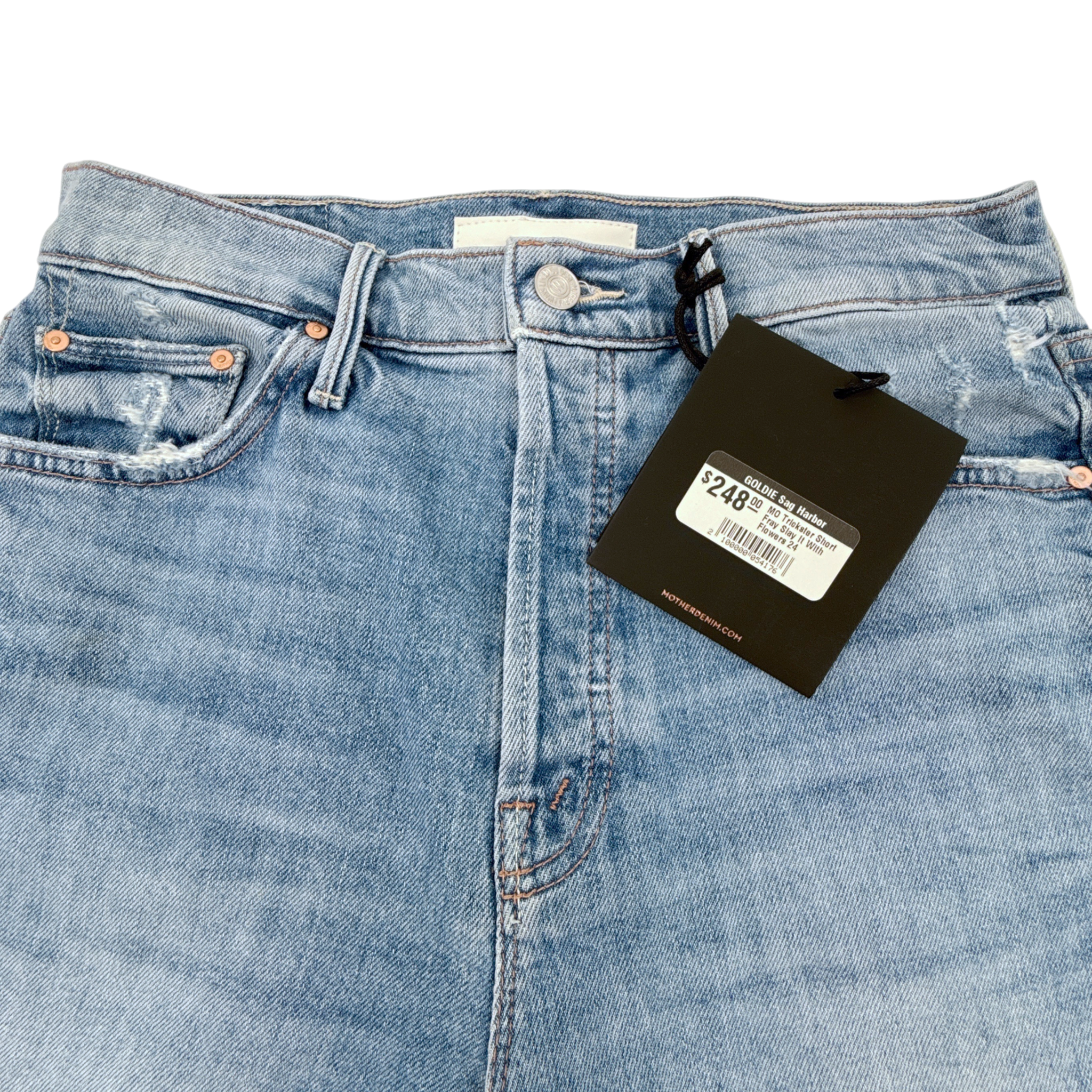 MOTHER The Trickster Short Fray Shorts in Slay It With Flowers 24|XS Mother