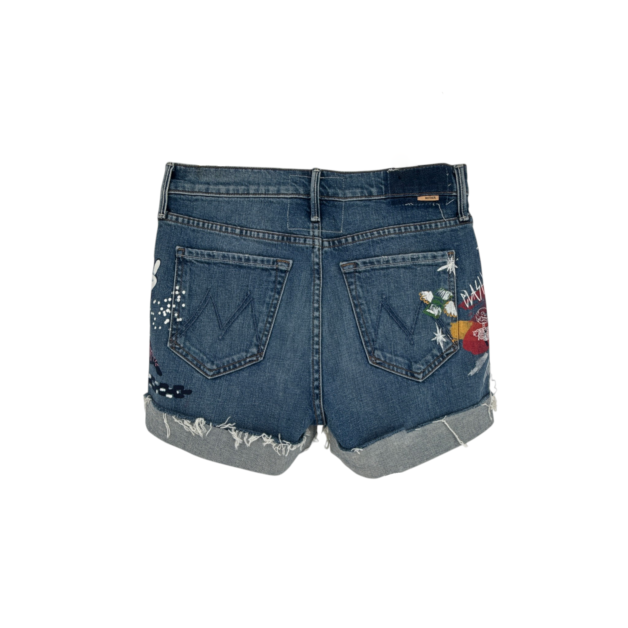MOTHER The Vagabond Cuffed Shorts in Spooky Voodoo 25 Mother