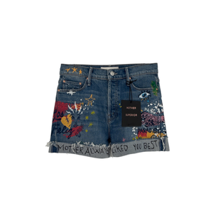 MOTHER The Vagabond Cuffed Shorts in Spooky Voodoo 25