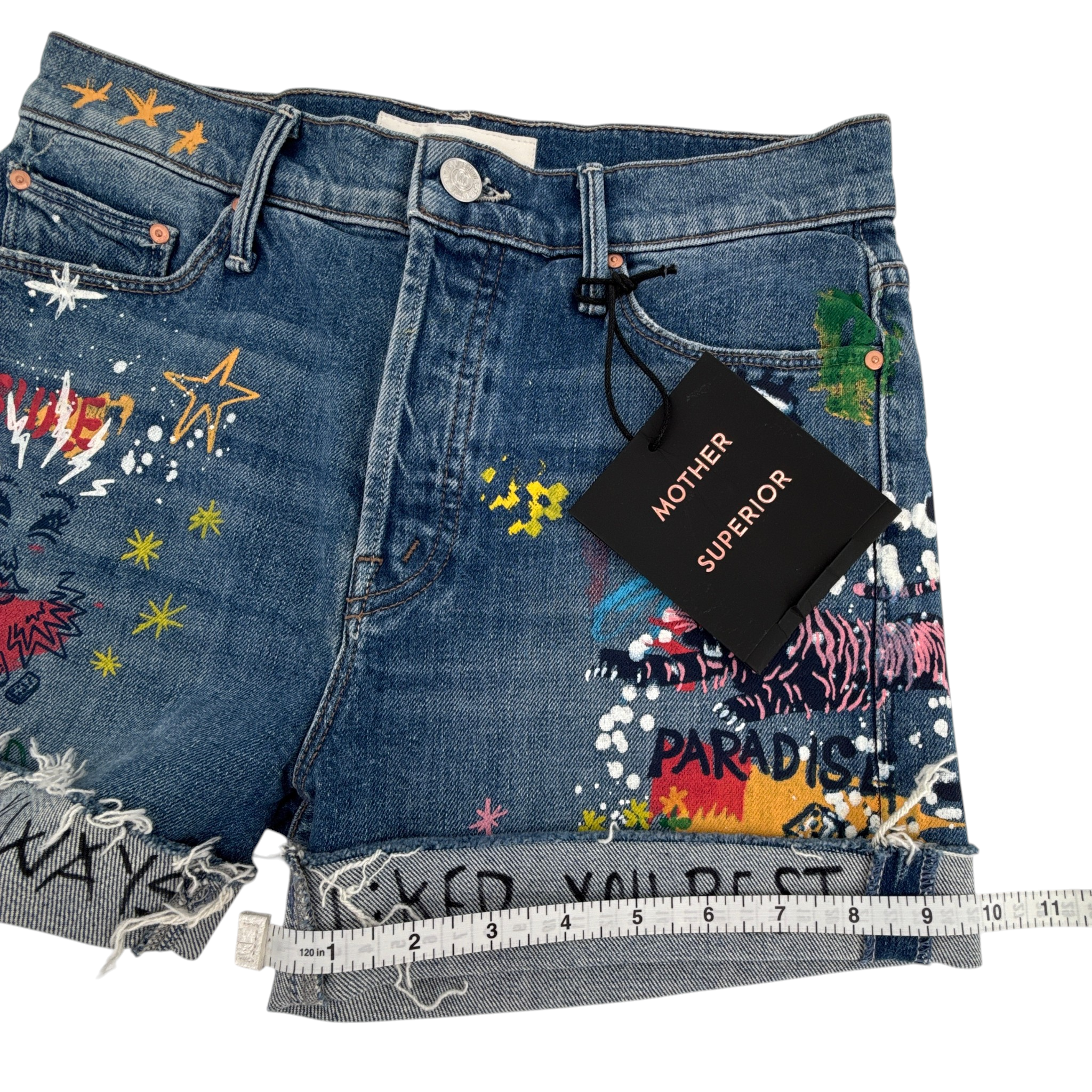 MOTHER The Vagabond Cuffed Shorts in Spooky Voodoo 25 Mother
