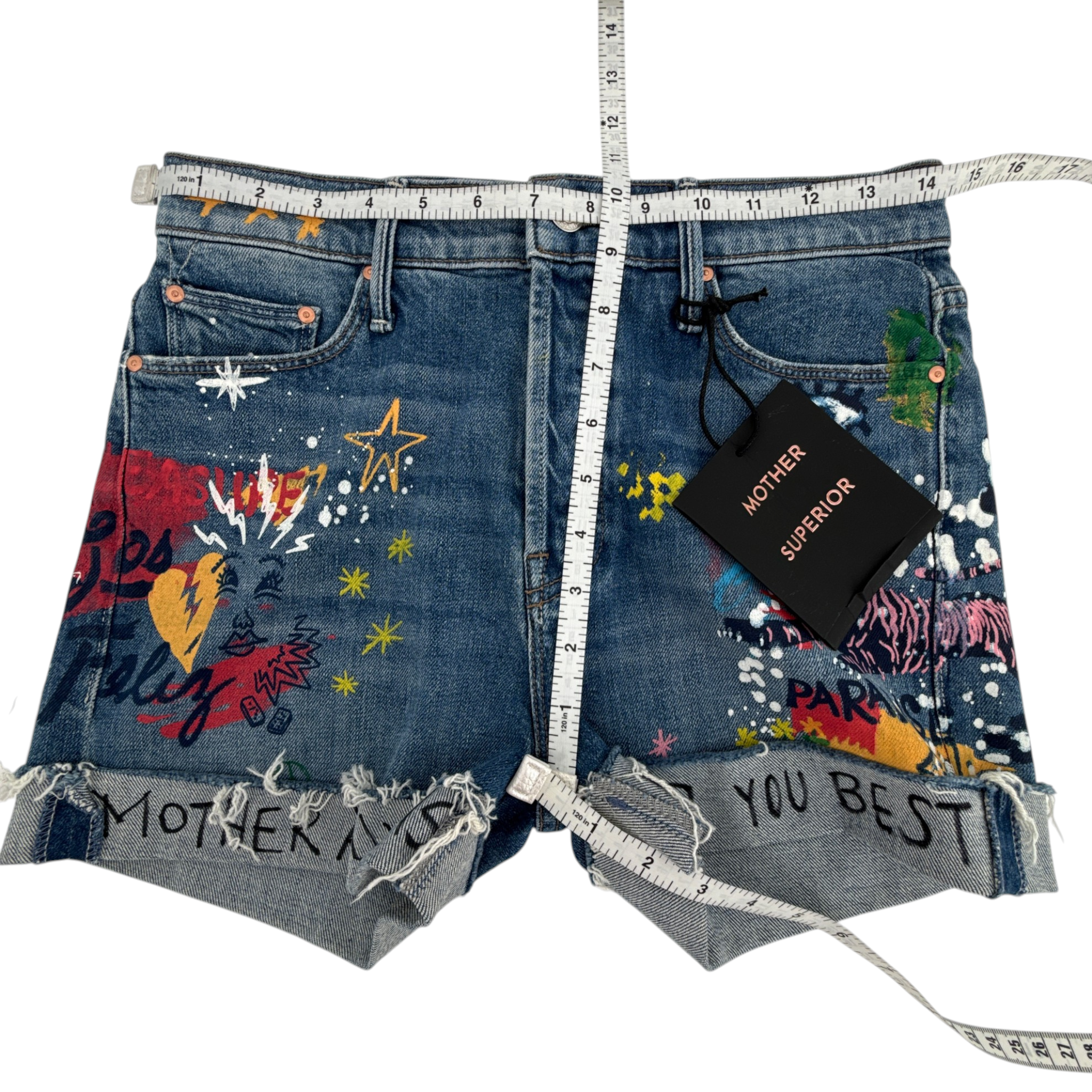 MOTHER The Vagabond Cuffed Shorts in Spooky Voodoo 25 Mother