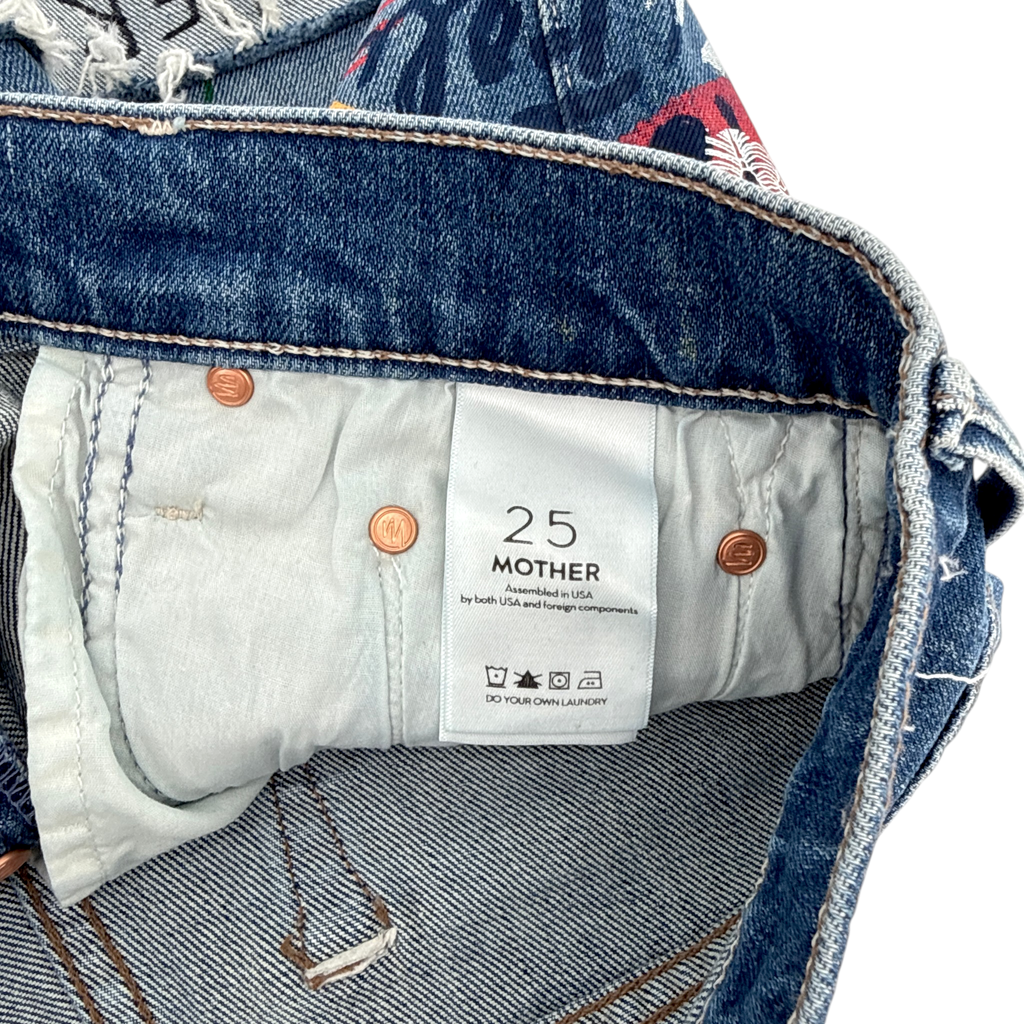 MOTHER The Vagabond Cuffed Shorts in Spooky Voodoo 25 Mother