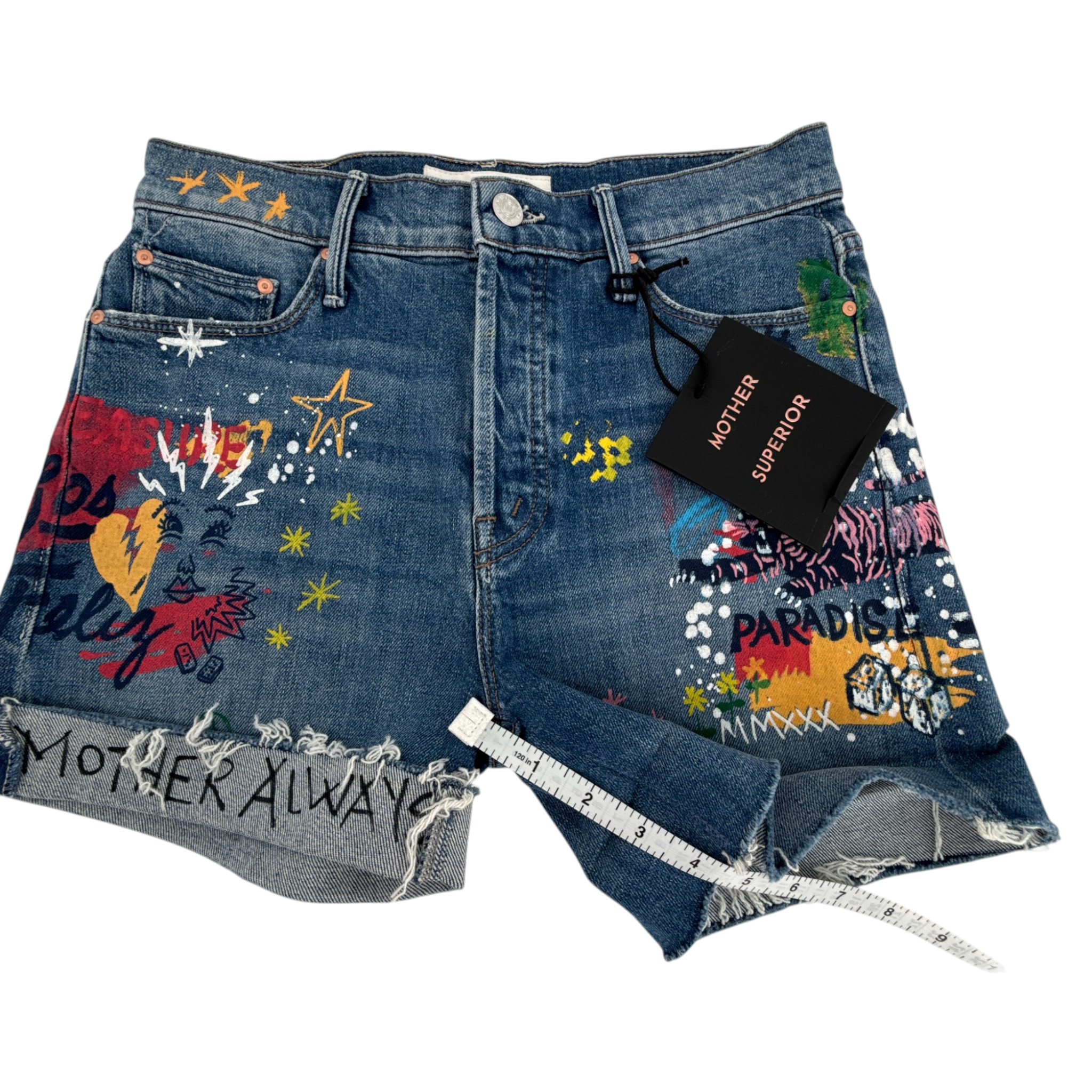 MOTHER The Vagabond Cuffed Shorts in Spooky Voodoo 25 Mother