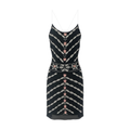NICOLE MILLER Collection Beaded Silk Dress in Black 2|XS Nicole Miller Collection