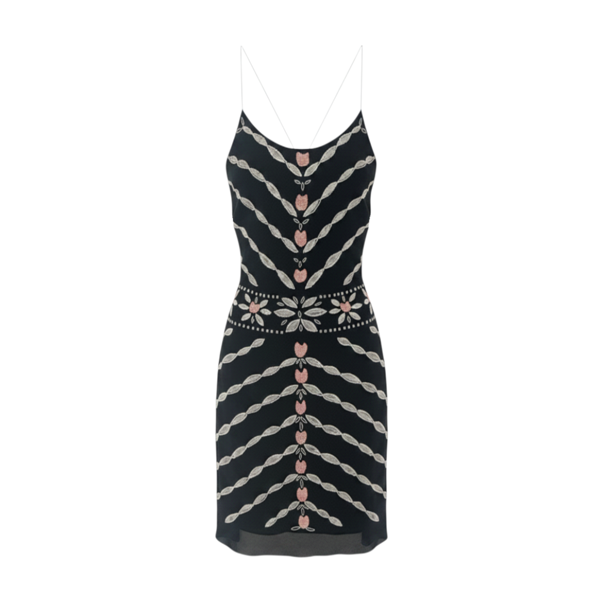 NICOLE MILLER Collection Beaded Silk Dress in Black 2|XS Nicole Miller Collection
