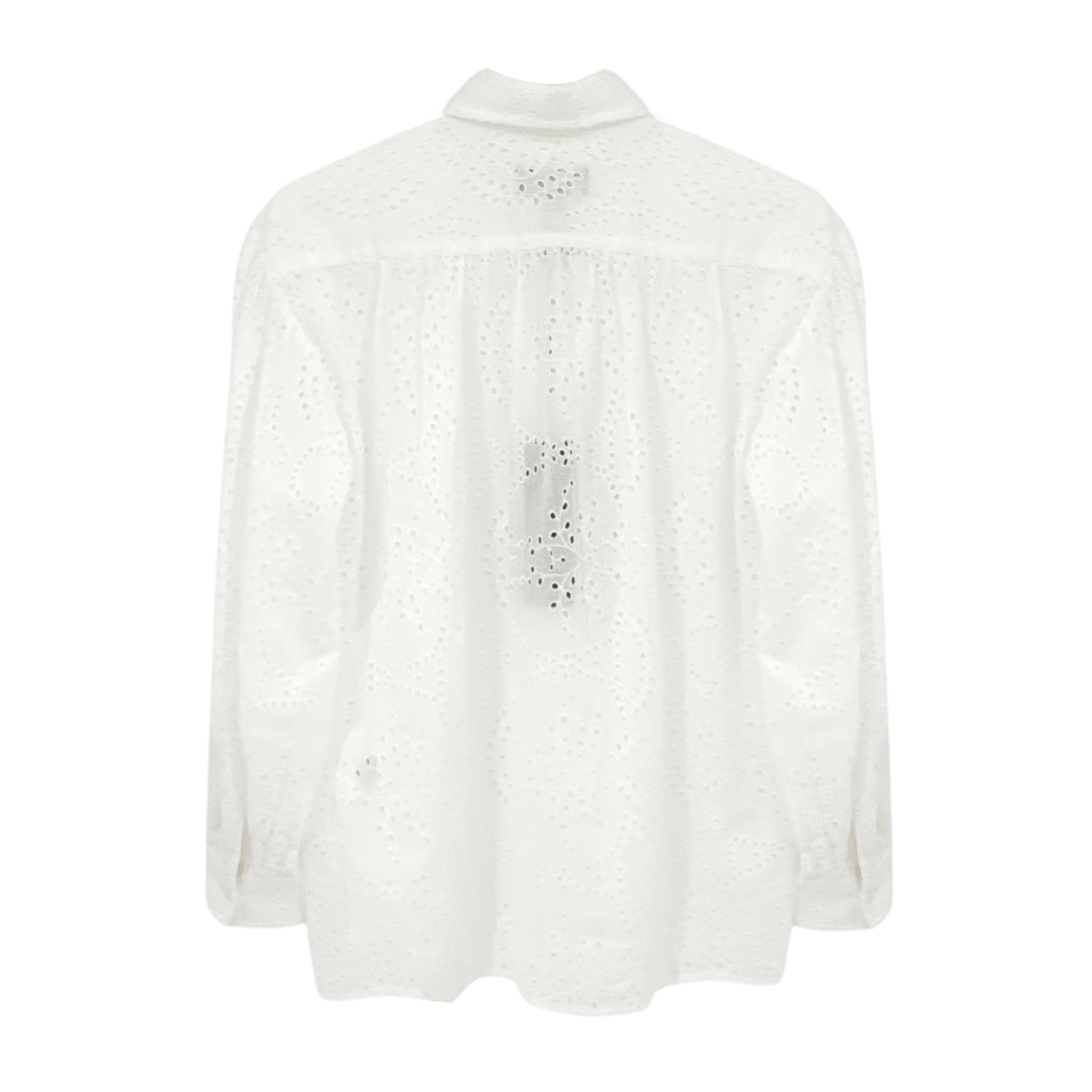 NILI LOTAN Andree Eyelet Shirt in Ivory XS Nili Lotan