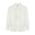 NILI LOTAN Andree Eyelet Shirt in Ivory XS Nili Lotan