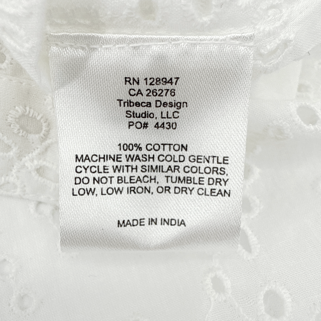 NILI LOTAN Andree Eyelet Shirt in Ivory XS Nili Lotan